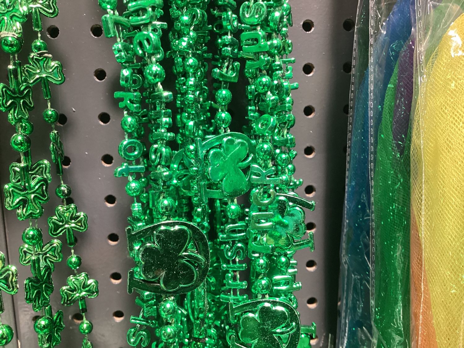 36" Luck of The Irish Bead Necklace single