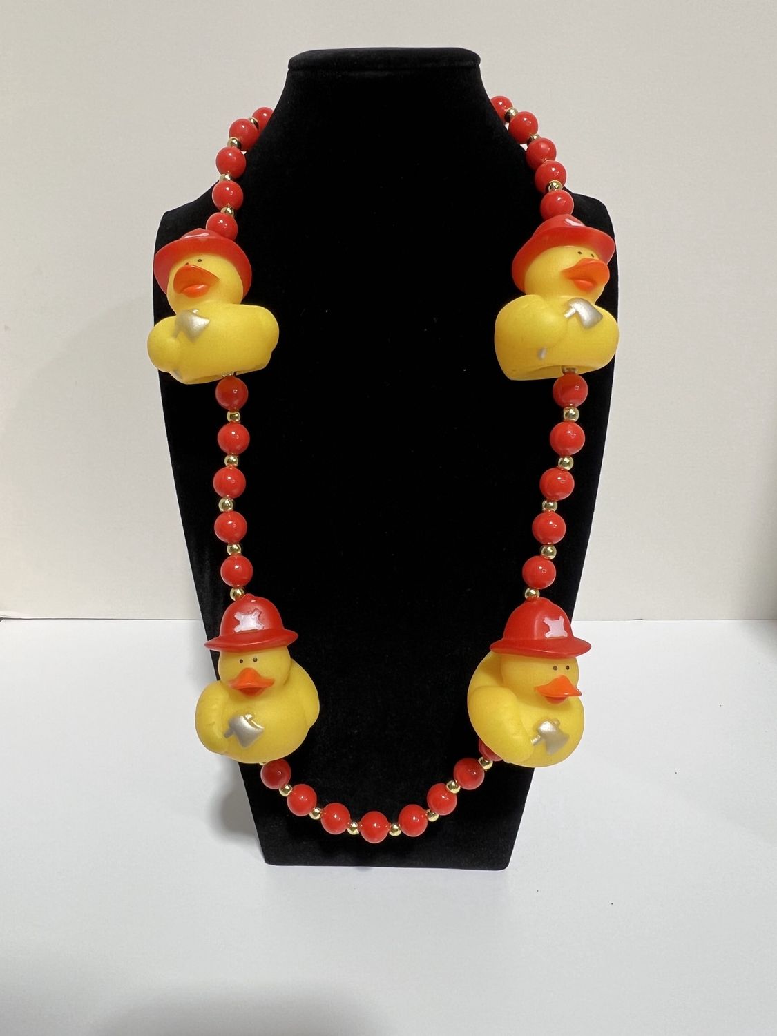 42" Fireman Rubber Duck Mardi Gras Beads (Dozen)