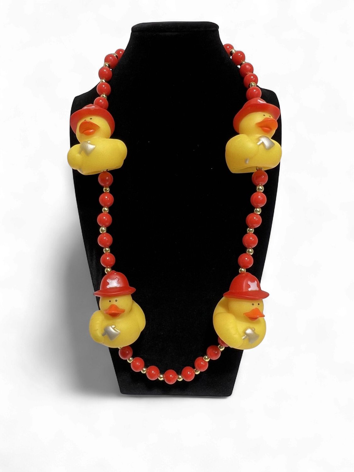 42" Fireman Rubber Duck Mardi Gras Beads (Dozen)