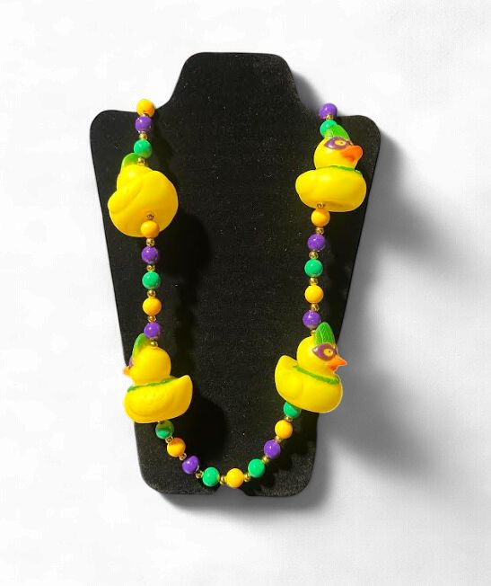 42" Mardi Gras Masked Rubber Duck Mardi Gras Beads single