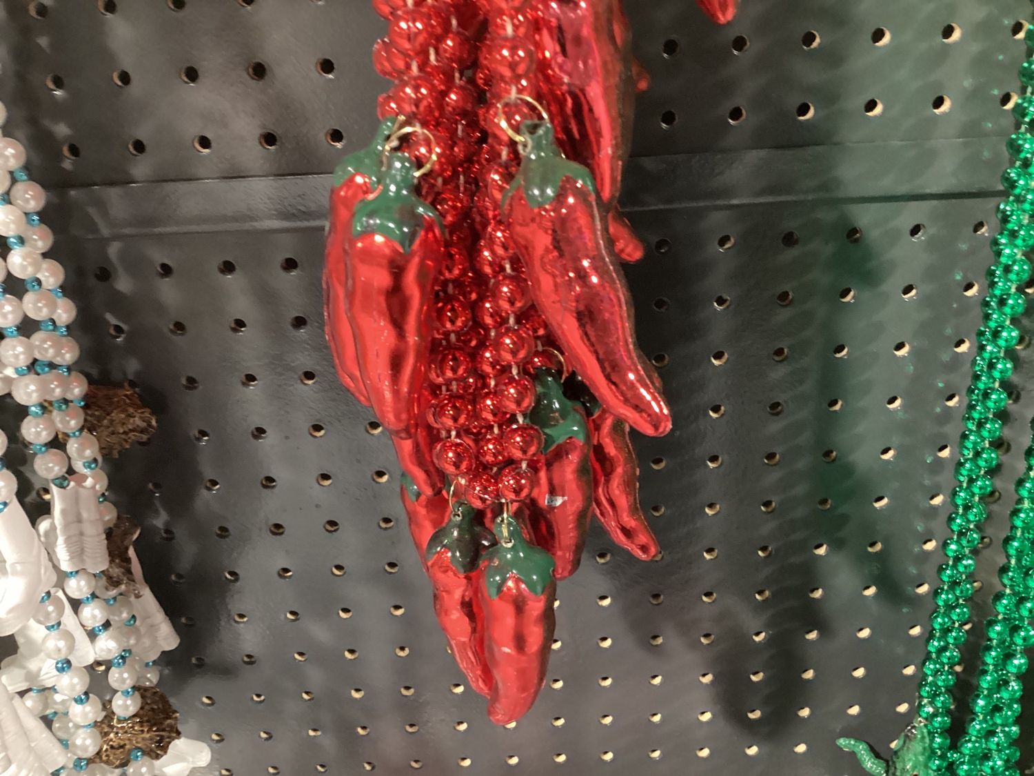 36" Red Chili Pepper Bead single