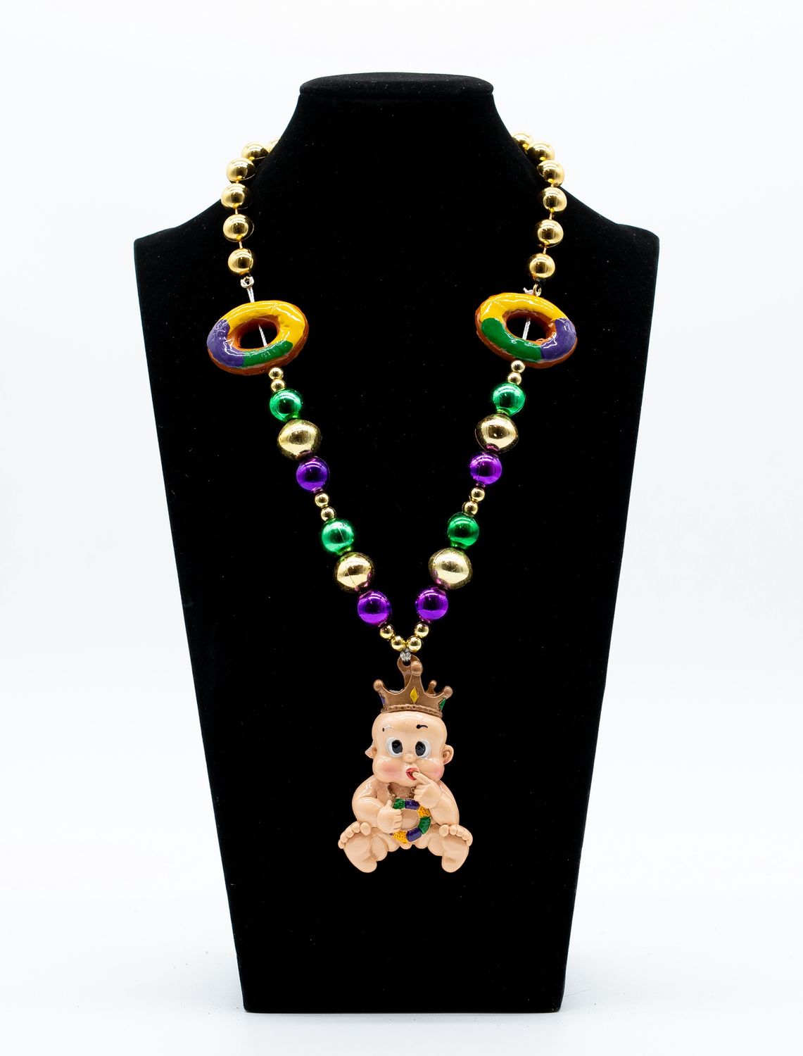 38" KING CAKE BABY HOLDING KING CAKE BEAD single