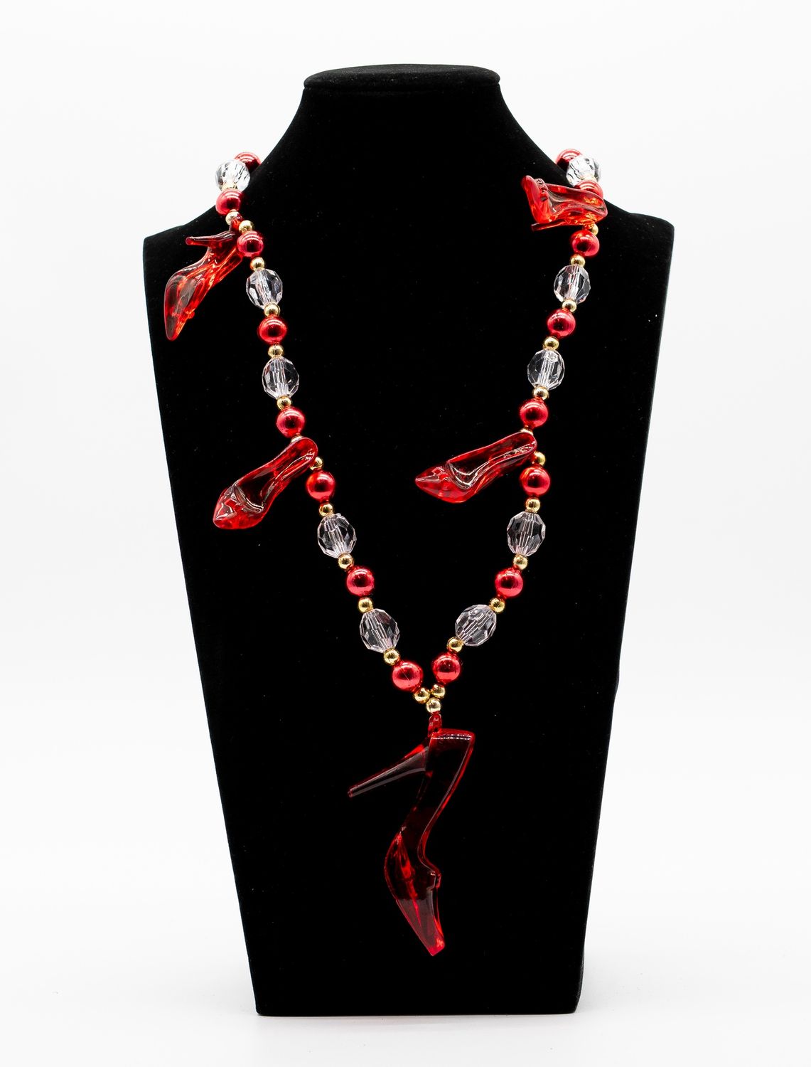 40" Acrylic Red High Heel Shoes Necklace (Dozen)