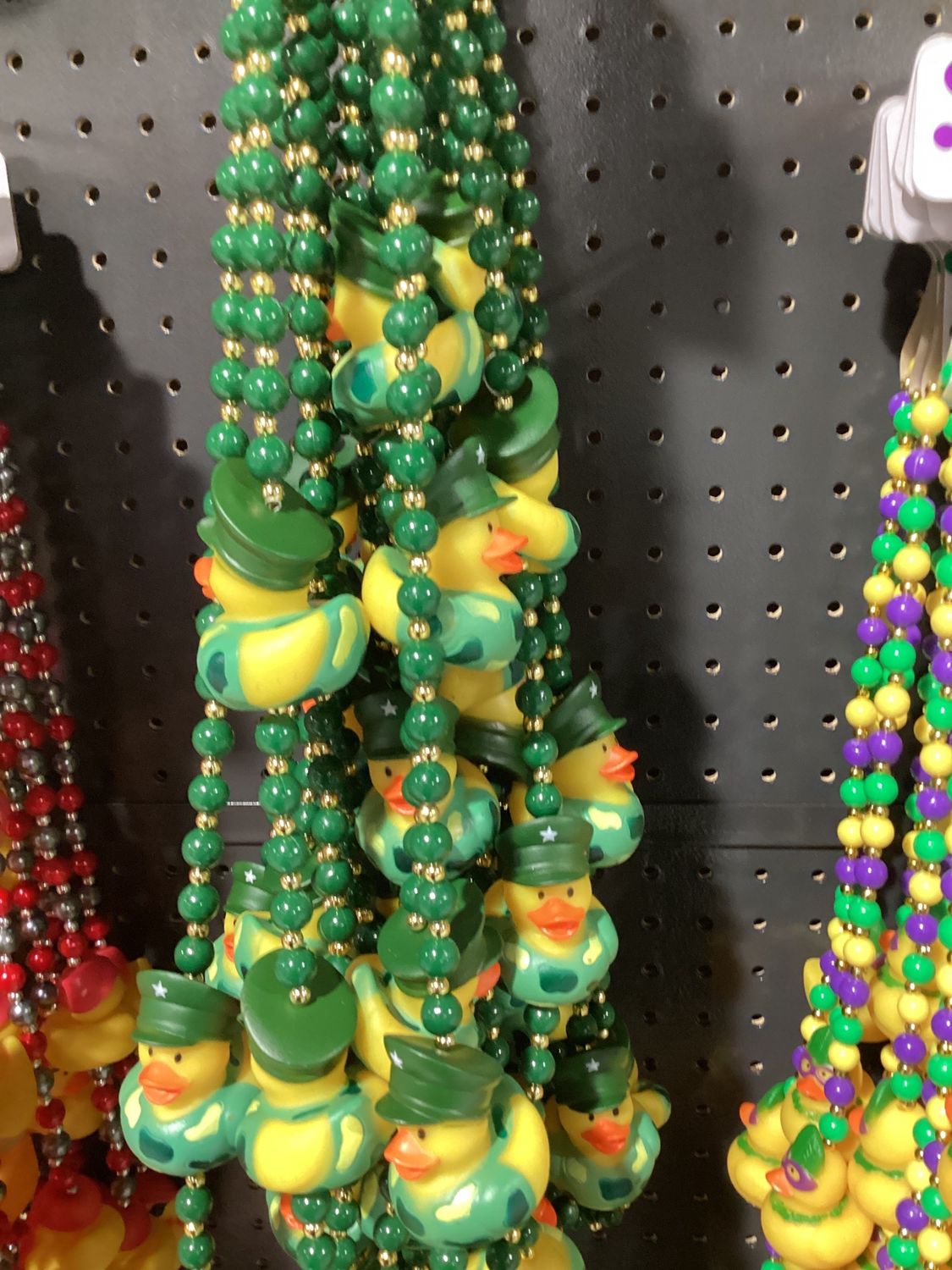 42" Military Rubber Duck Mardi Gras Beads (Dozen)