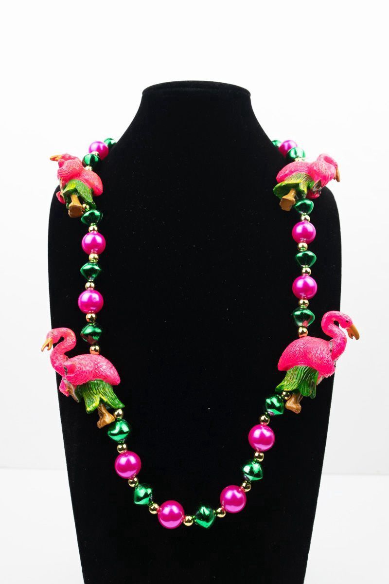 44" HULA FLAMINGO BEAD single