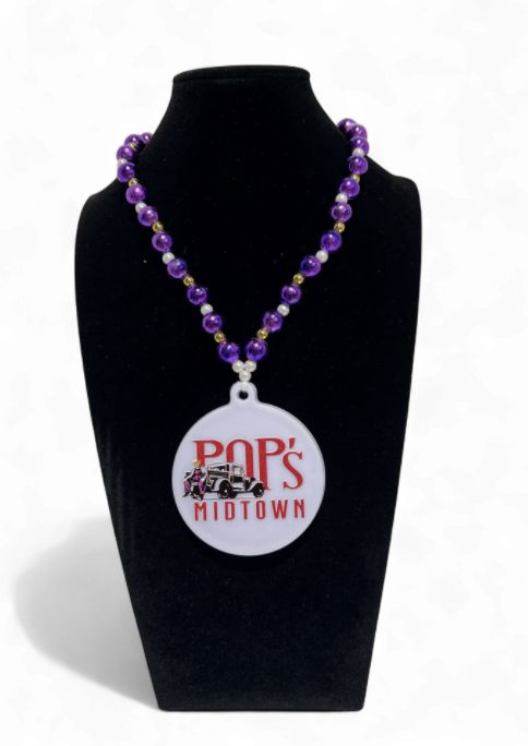 Pop's Midtown Mardi Gras Bead #2 (Single)