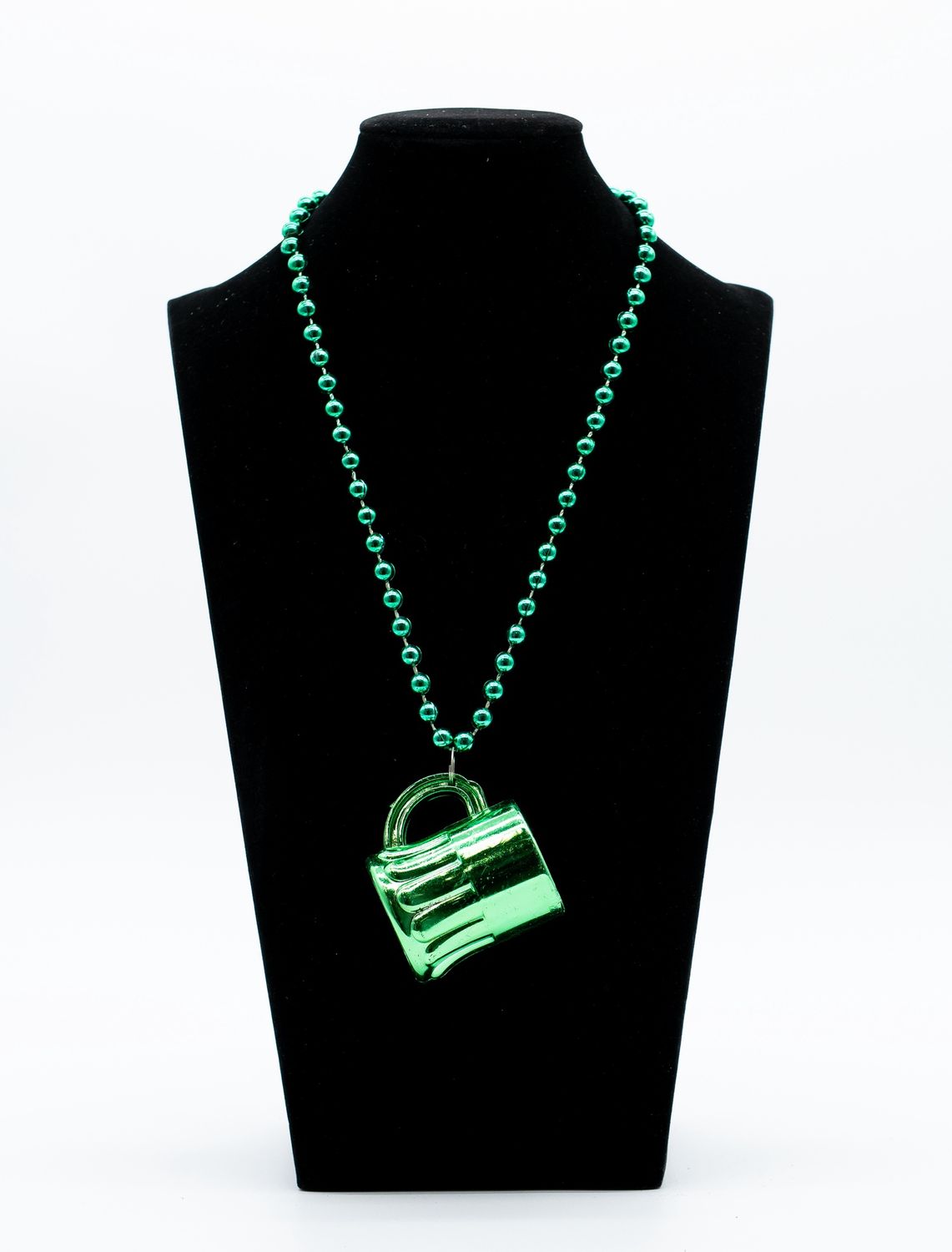 Purple, Green and Gold Assorted Beer Mug Necklace (Dozen)