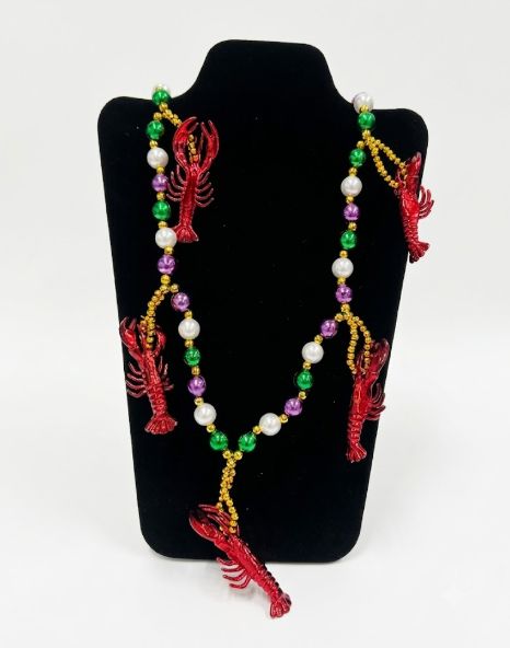 Purple, Green and Pearl with Gold Spacers with 5 Crawfishes (Each)
