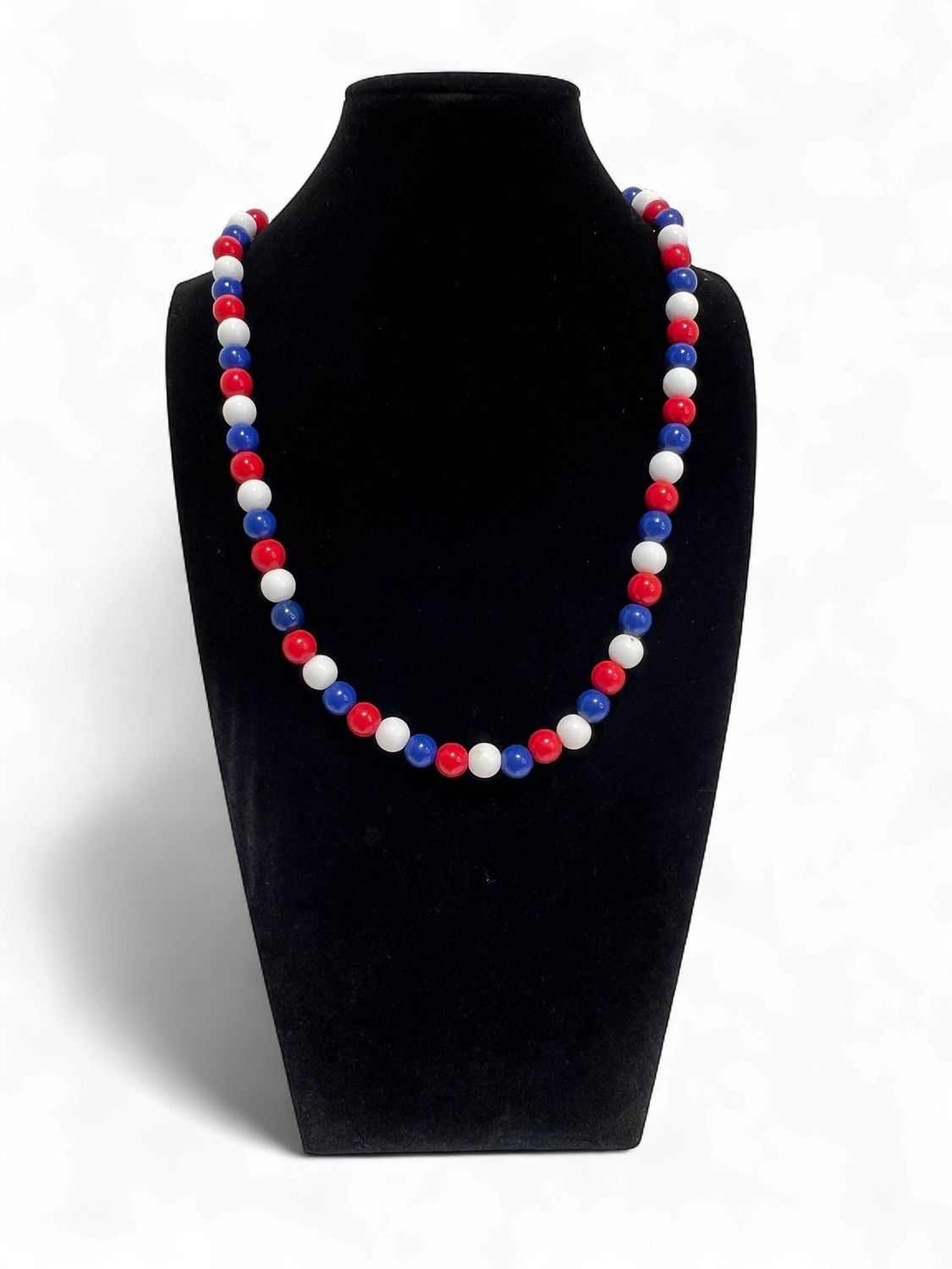 Red, White and Blue Bead Necklace (Each)