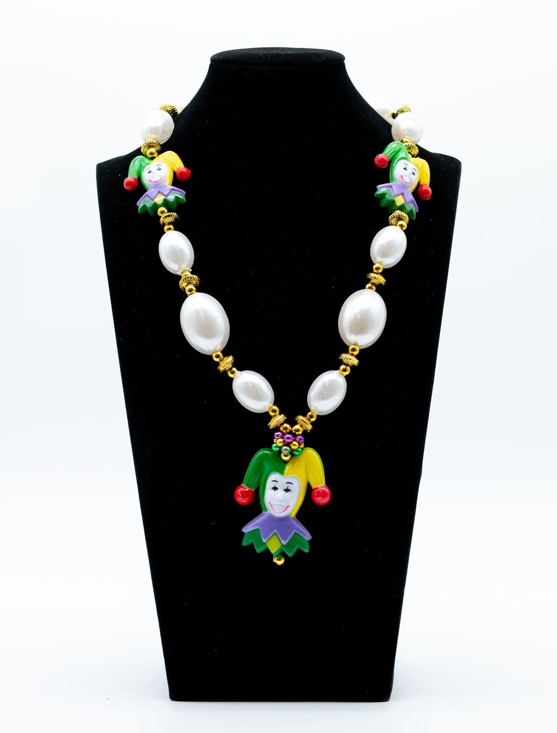 JESTER W/PW GRADUATED OVAL BEAD single