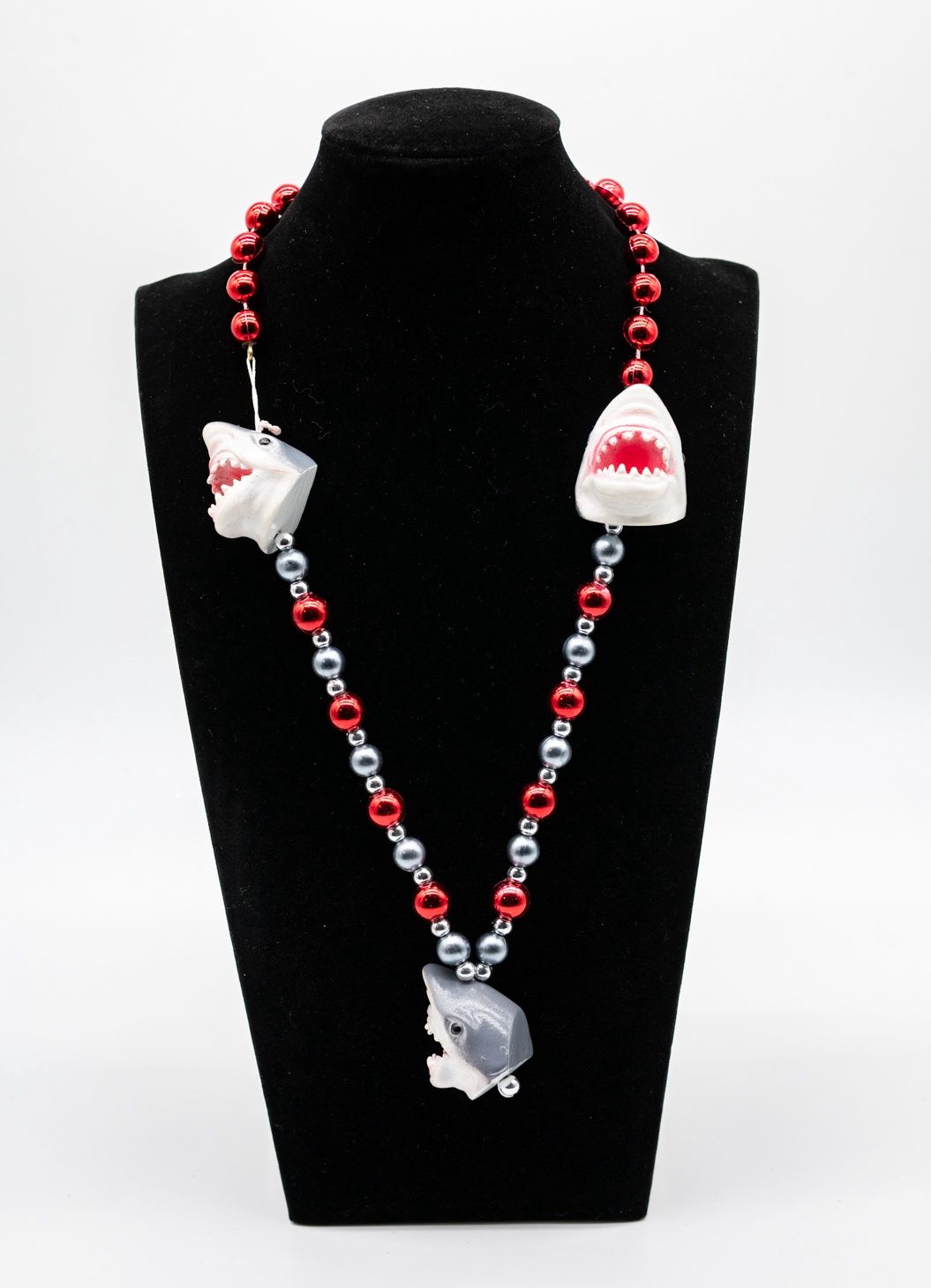 SHARK ATTACK TRIO OF HEADS MEDALLION SPECIALTY BEADS