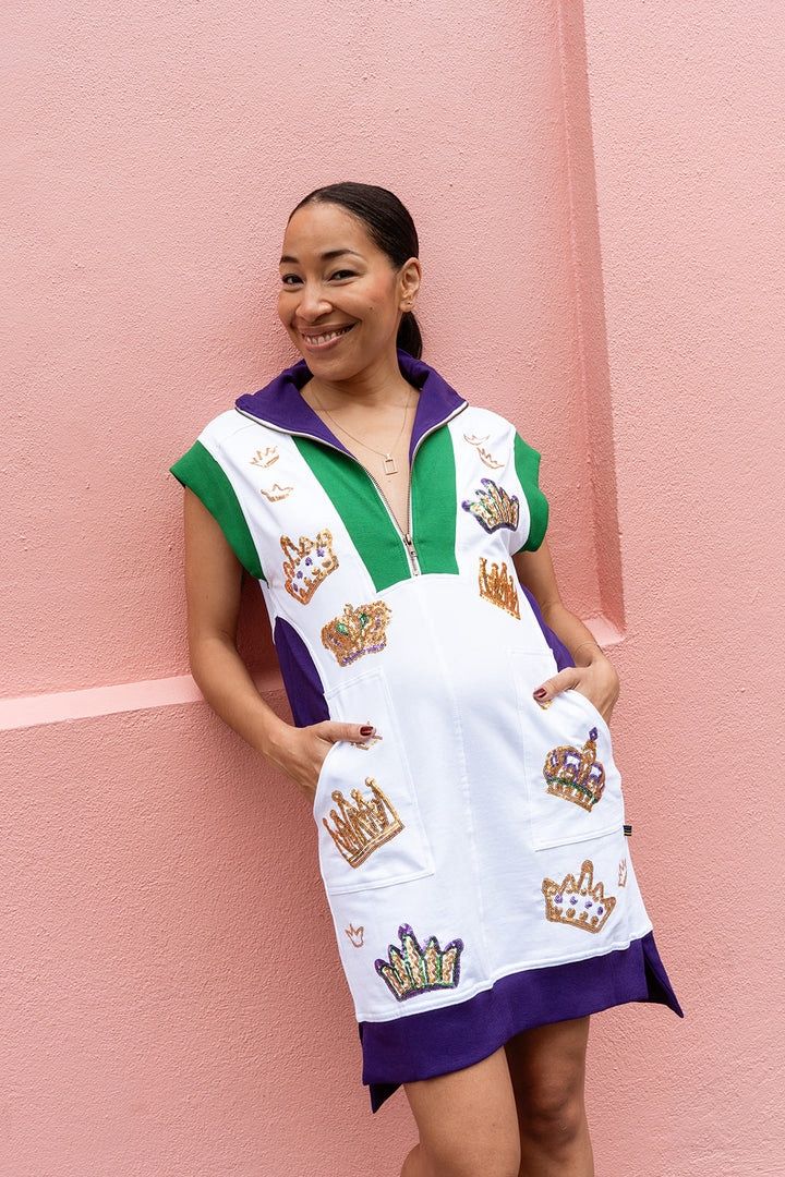 Adult Crown Tennis Dress - White