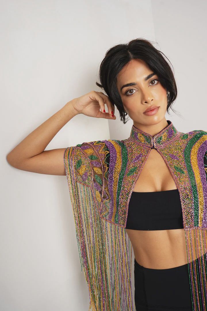 Beaded Fringe Capelet