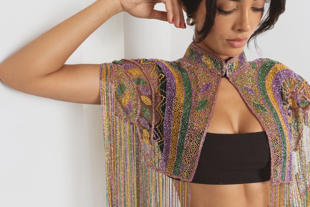 Beaded Fringe Capelet