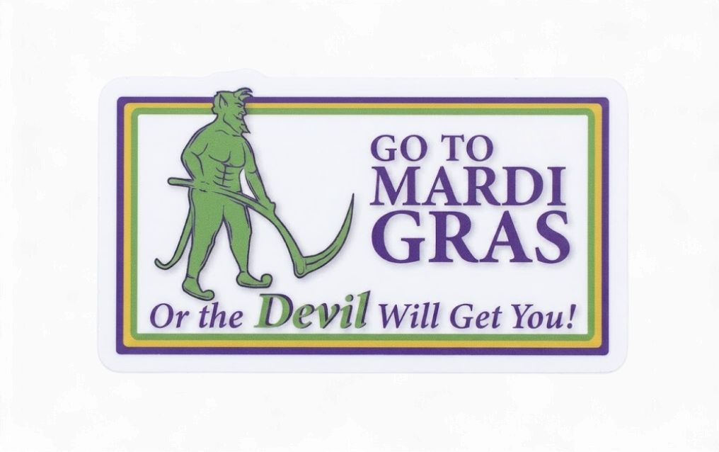 Go To Mardi Gras Mini Sticker