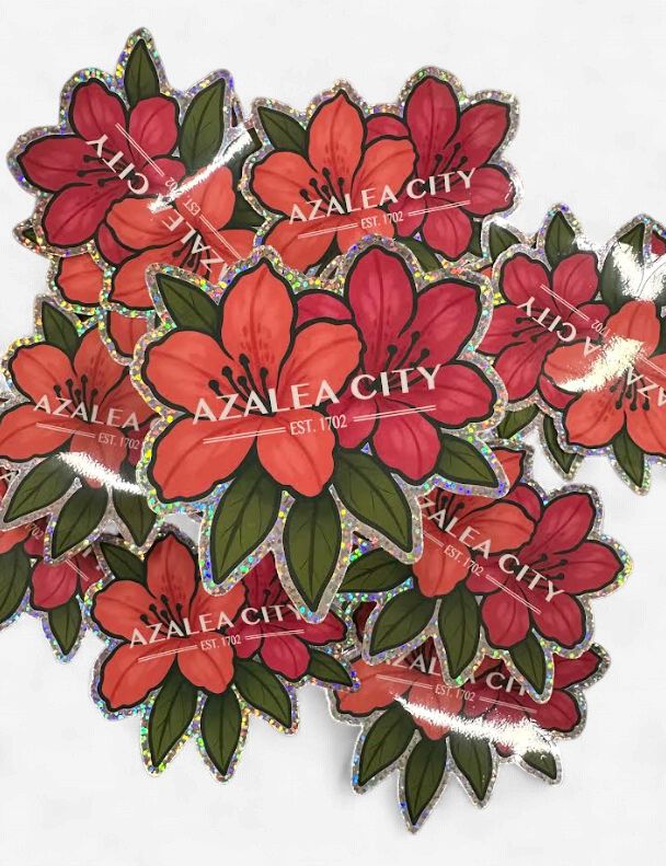 Azalea City Glitter Sticker - Pink Azalea
