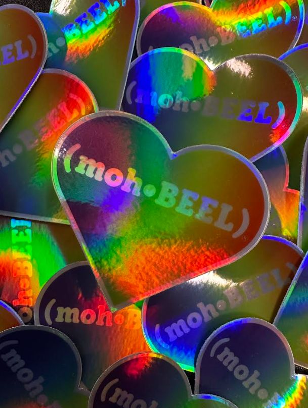 (moh-BEEL)® Holographic Sticker - Rainbow