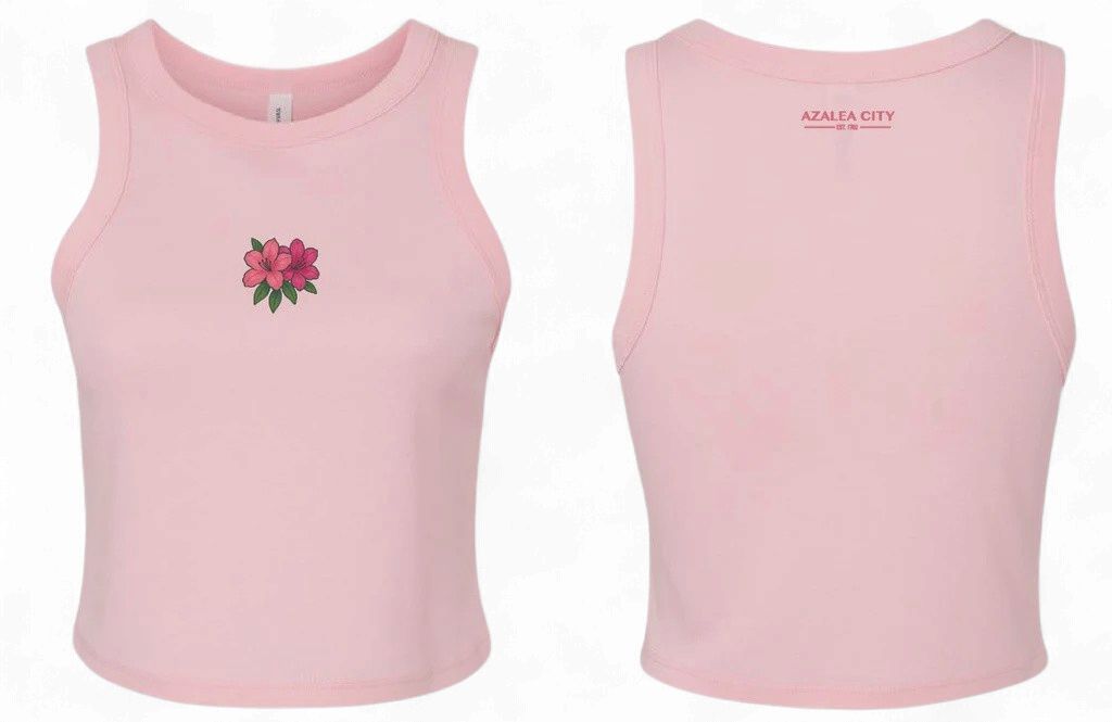 Azalea City Embroidered Cropped Tank