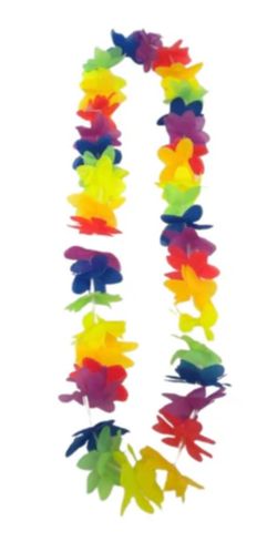 Rainbow Flower Lei 6PC