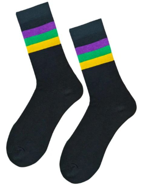 Black Stripe Ribbed Socks- Infant Regular