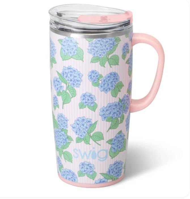 22oz Hydrangea Travel Mug