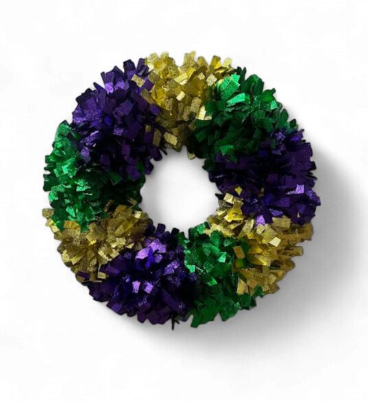 22" Crinkle Mardi Gras Wreath