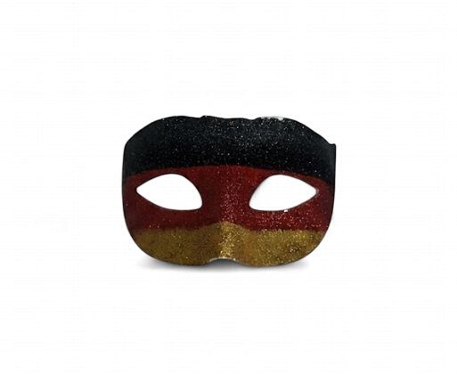 Plain Fleur Mask (Red, black and gold)
