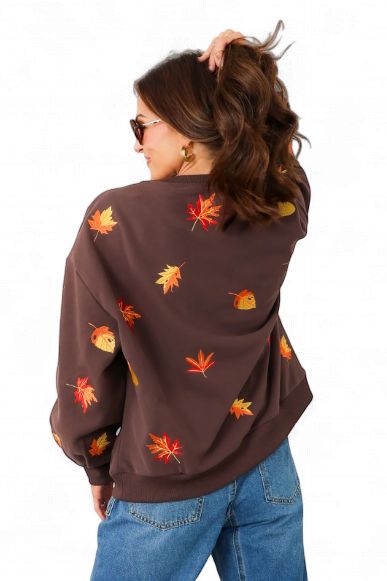 Brown Big Turkey &amp; Leaves Sweatshirt