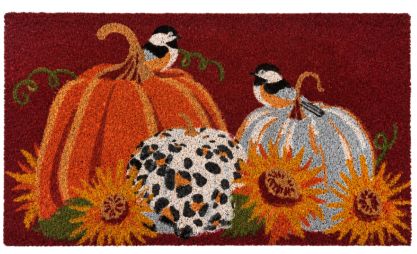 Animal Print Pumpkin Coir Mat