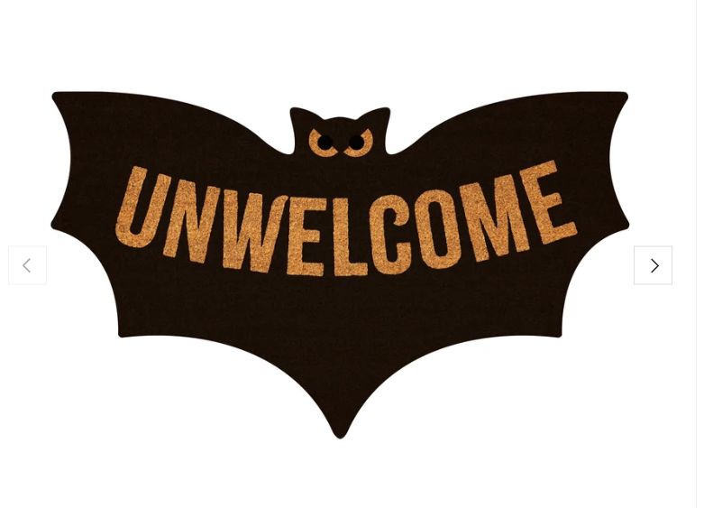 Unwelcome Bat Shaped Coir Mat