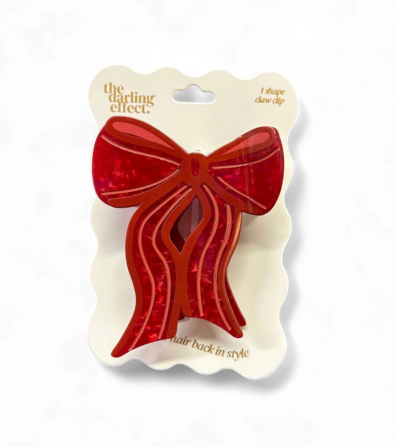 Shape Up Claw Clip- Red Bow