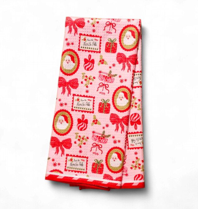 Waffle Tea Towel- Mistletoe Magic