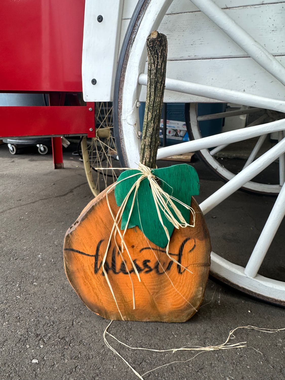Wooden Pumpkin Statement Piece