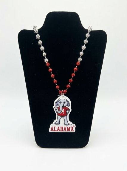 Alabama Crimson Tide Mascot Beads w/ Medallion