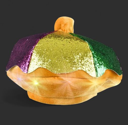 Light-Up Mardi Gras King Cake Hat