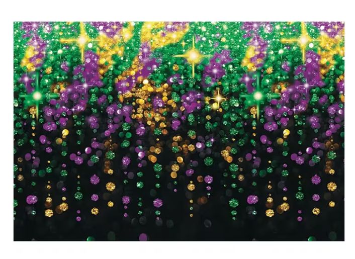 Mardi Gras Glow Backdrop - 3 Pc.