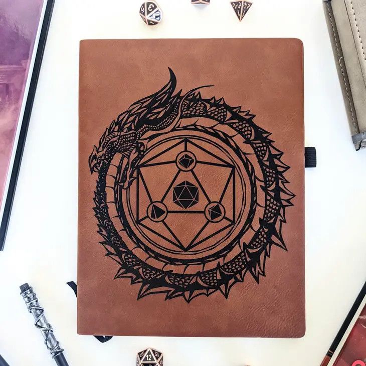 Vegan Leather Campaign Journal, Variation: Dragon Circle