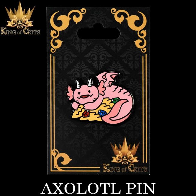 DNDDICE RPG Enamel Pin, Variation: Axolotl