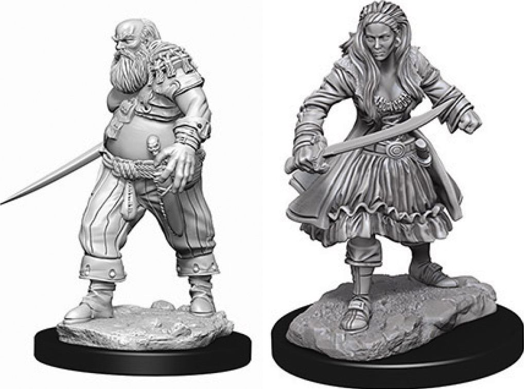 WizKids Deep Cuts Unpainted Miniatures: W4 Pirates