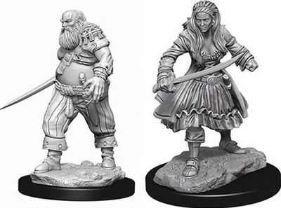 WizKids Deep Cuts Unpainted Miniatures: W4 Pirates