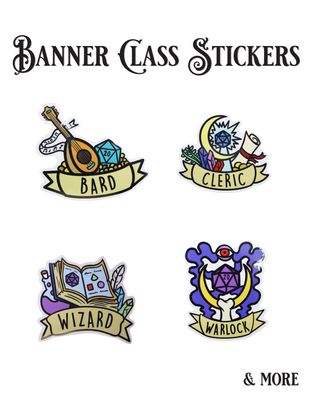 Banner Class RPG Stickers