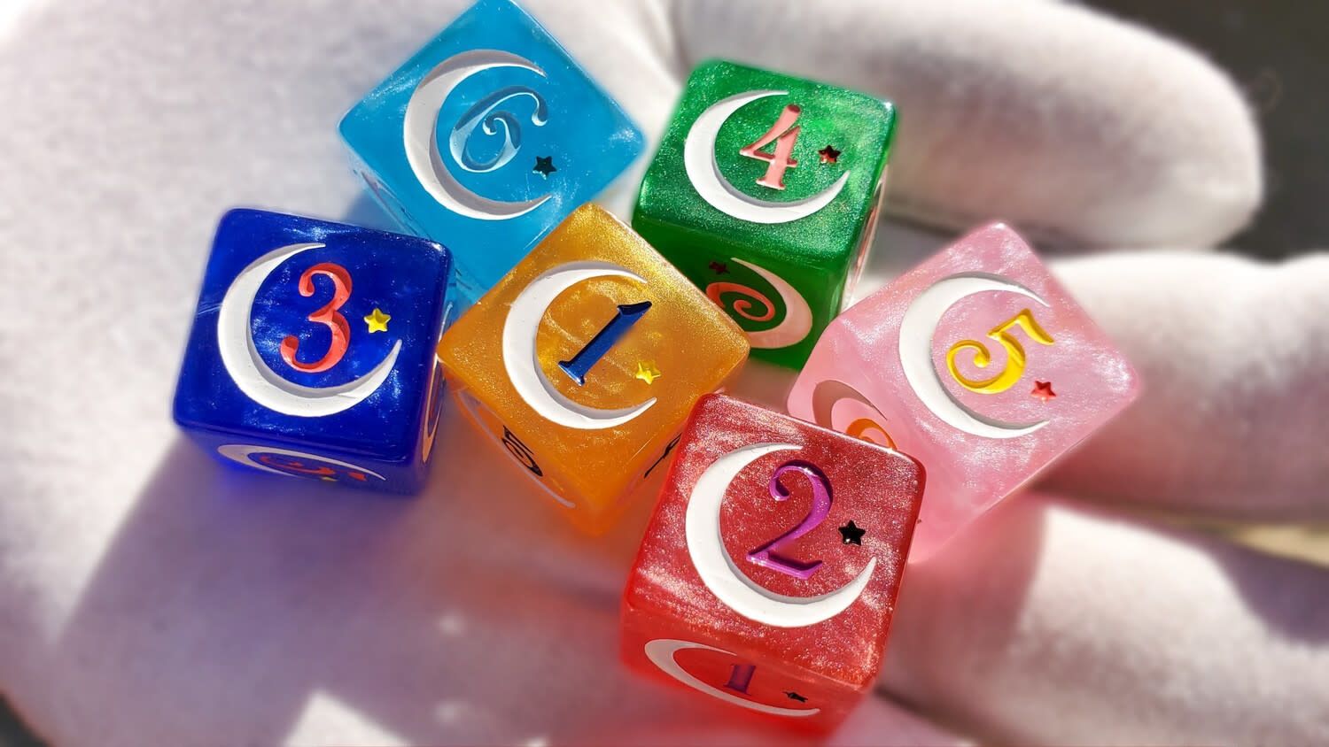 Magical Girl Dice - Pack of 6 - 18mm