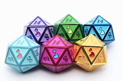 Candy Hearts  Metal Dice