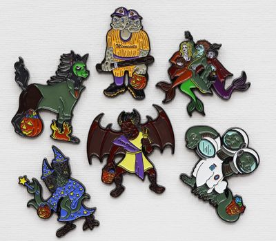 Trick or Treat Monster Enamel Pins