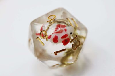 Red Koi Fish RPG Dice Set