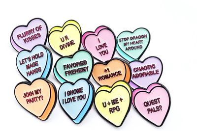 Candy Hearts Enamel Pins