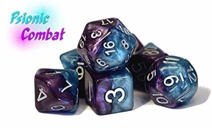 Halfsies Dice - Psionic Combat (7 Polyhedral Dice Set)
