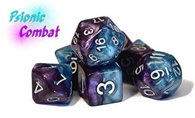 Halfsies Dice - Psionic Combat (7 Polyhedral Dice Set)
