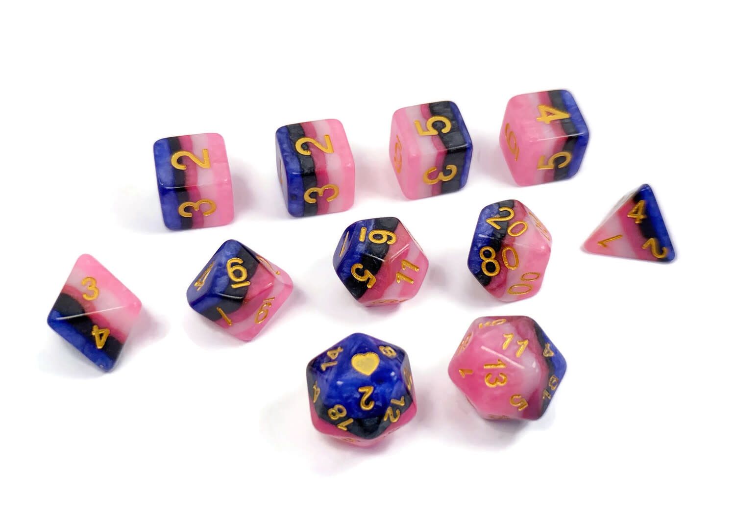 Genderfluid Pride Dice Set