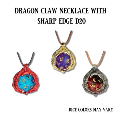 Dragon Claw Necklace with D20